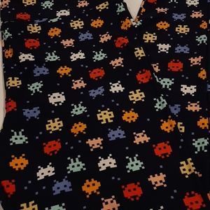 Lularoe Space Invaders Navy Background TC2